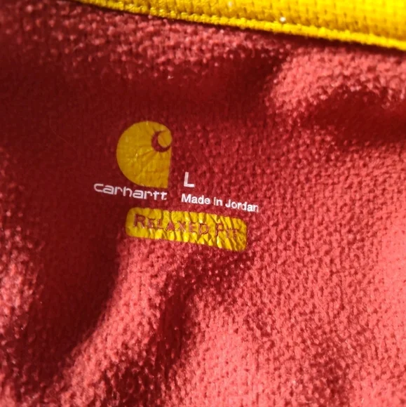 Carhartt Force Extremes Men's 1/2 Zip Pullover Sweatshirt Red Relaxed Fit Large - Picture 9 of 10